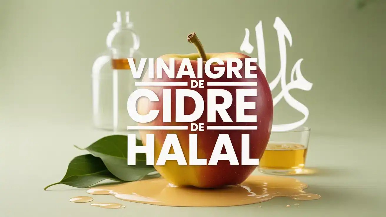 Illustration vectorielle vinaigre de cidre halal fermentation et pureté