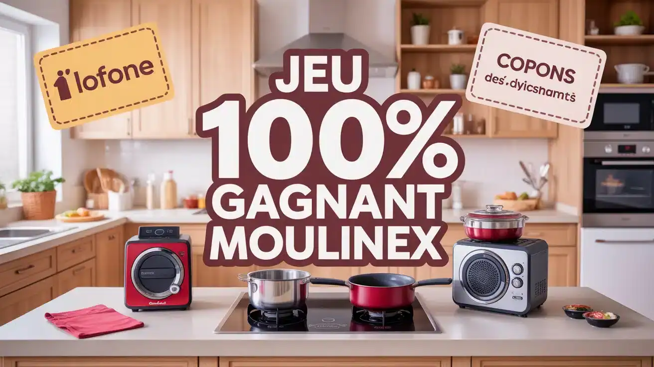 jeu 100% gagnant Moulinex cuisine avec appareils en action