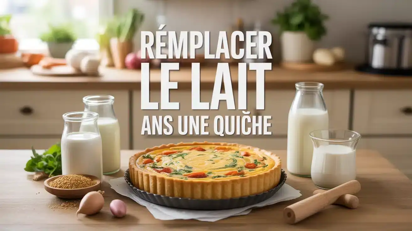quiche dorée avec alternatives pour remplacer le lait dans une quiche