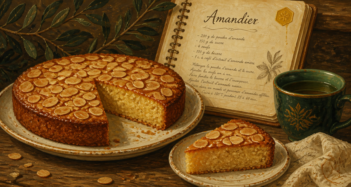 gateau poudre d'amande fondant doré