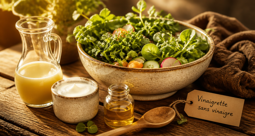 Vinaigrette sans vinaigre : 4 alternatives pour un assaisonnement doux et digeste