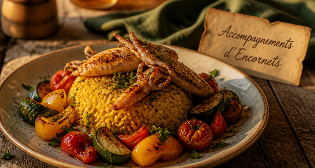 Accompagnement encornets : 3 légumes méditerranéens et les secrets d&rsquo;un riz safrané réussi