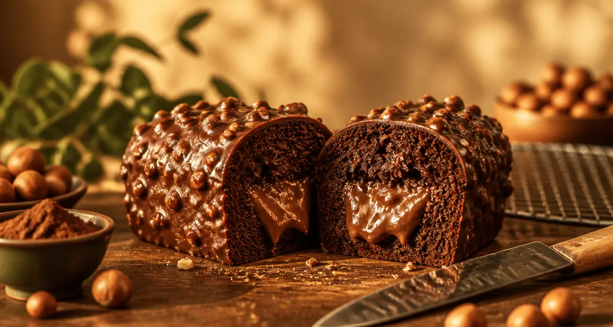 Cake chocolat praline : cœur fondant et glaçage craquant