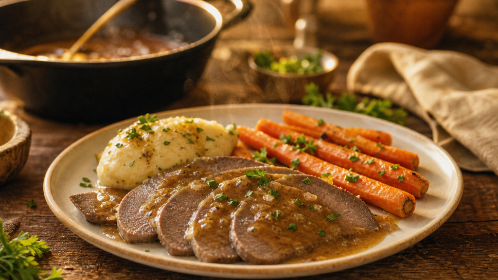 Langue de bœuf, quel accompagnement choisir entre purée, légumes et sauce ?