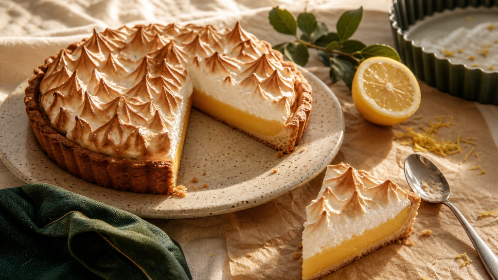 Lemon pie maison : pâte croustillante, curd onctueux et meringue qui tient
