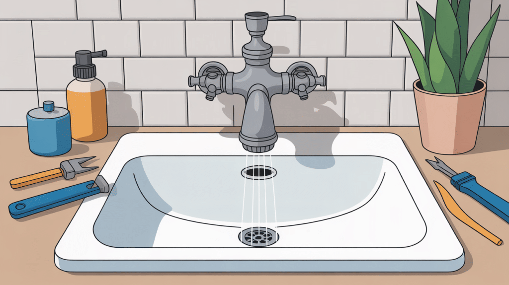 Illustration absence d'eau chaude sur un seul robinet dépannage