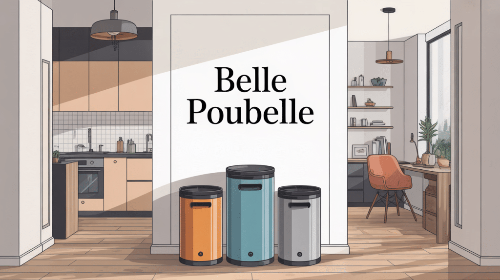 belle poubelle dans intérieur design moderne