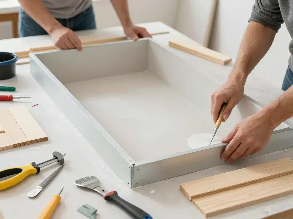 illustration techniques coffrage placo sans rail