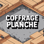 Illustration coffrage planche chantier organisé et propre
