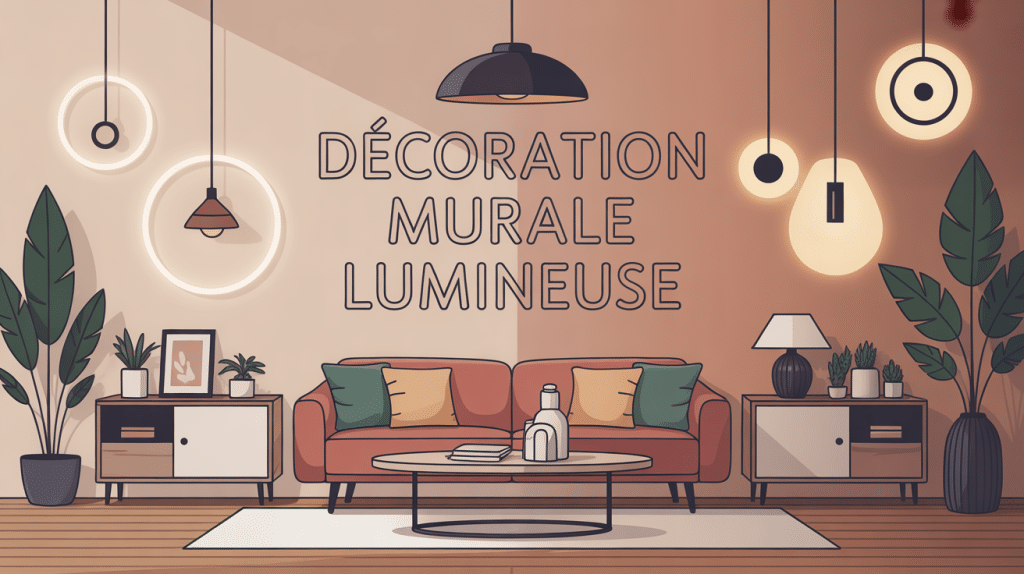 illustration décoration murale lumineuse moderne