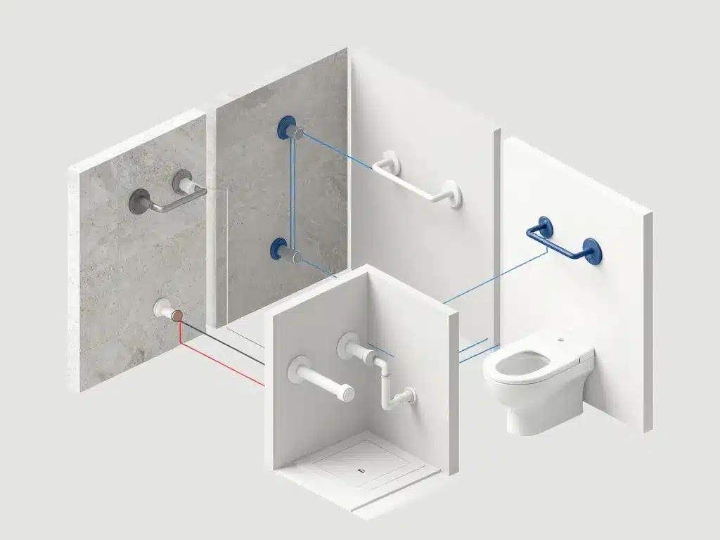 Geberit bati wc schéma types sélection mur