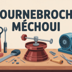 plan pour fabriquer tourne broche mechoui illustration atelier outils