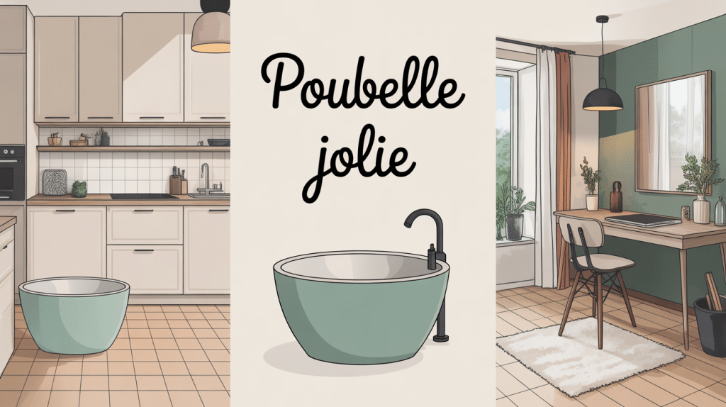 poubelle jolie intégrée cuisine salle de bain bureau
