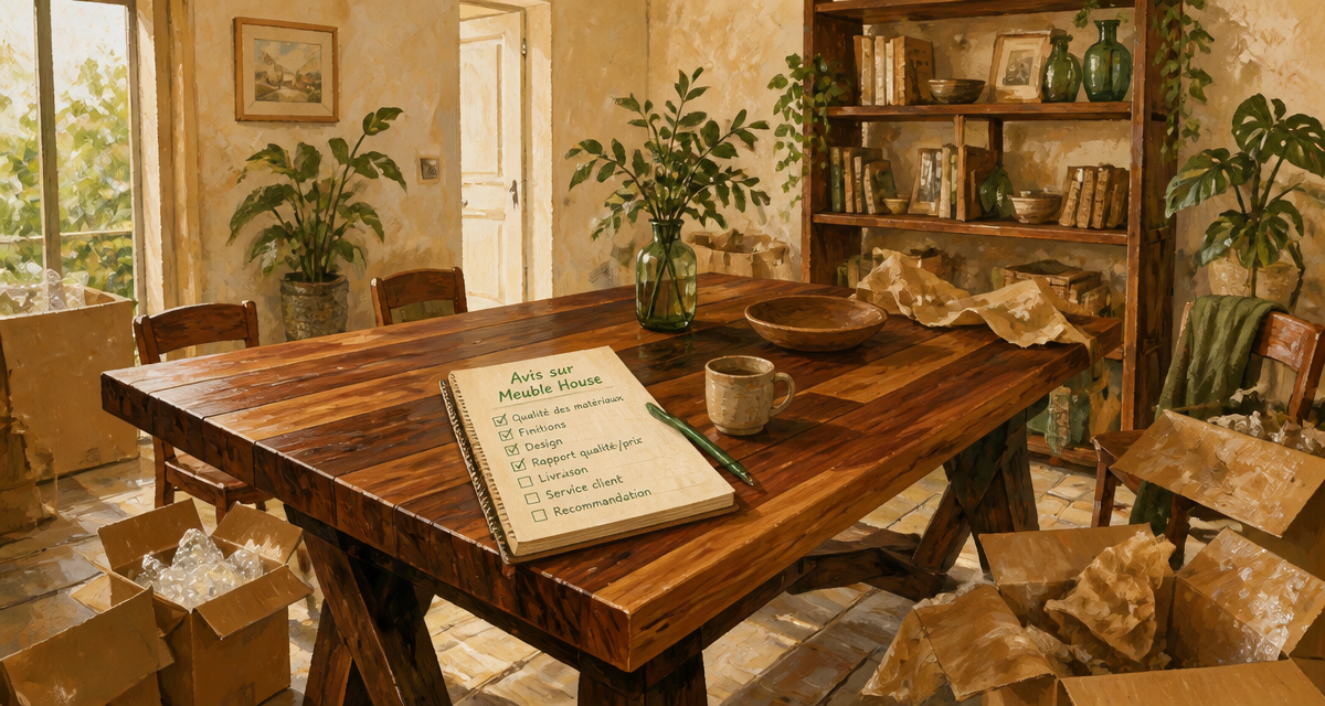 avis sur Meuble House table bois salon