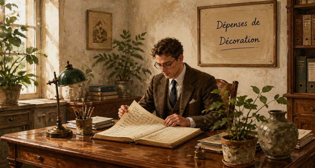 compte comptable decoration scène bureau