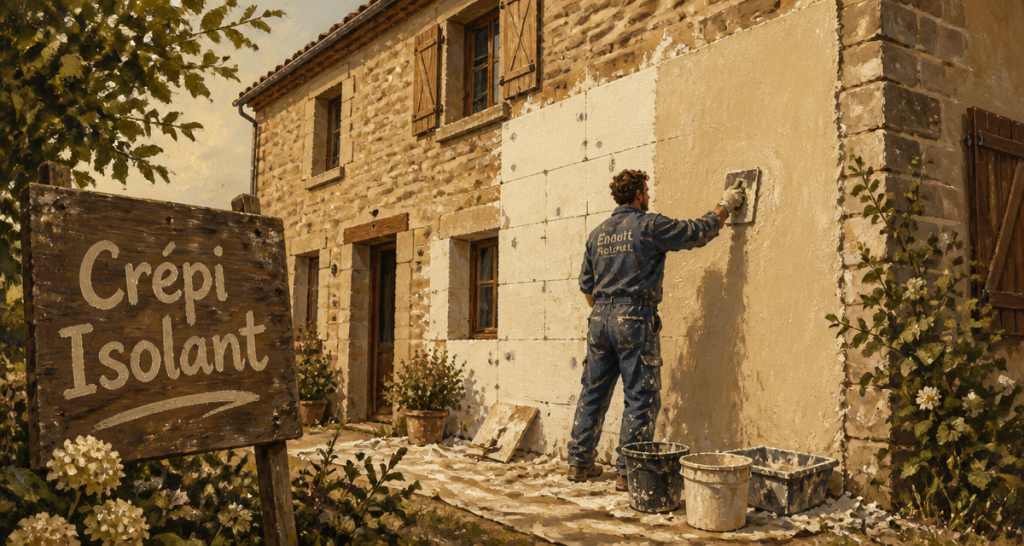 crepi isolant applique sur facade ancienne