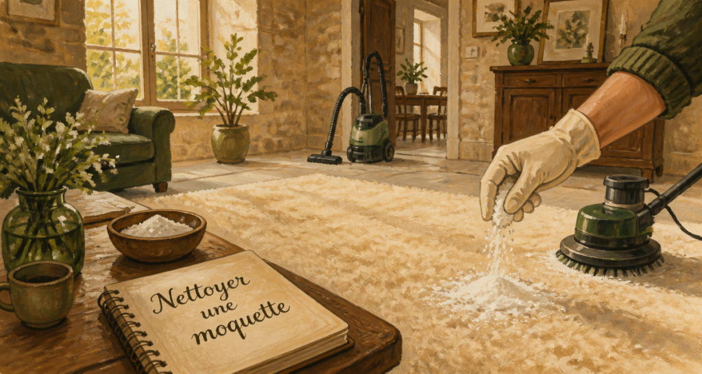 nettoyer une moquette avec des méthodes naturelles