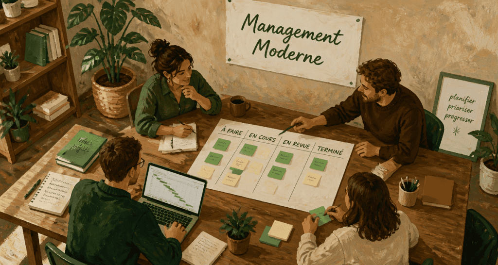 Outils de management sur table en réunion