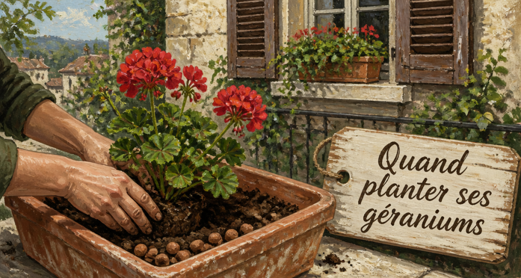 Quand planter geranium sur balcon en mai