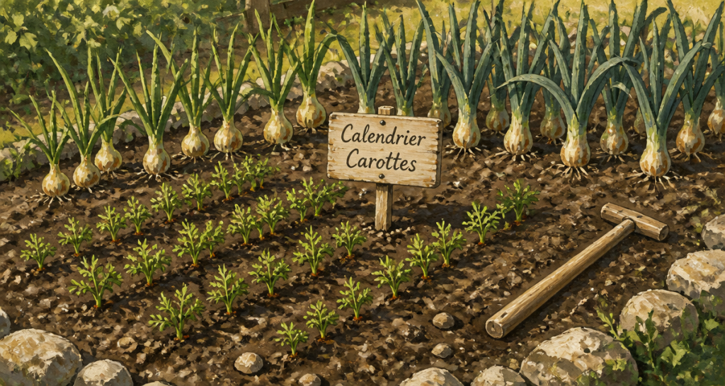 quand semer les carottes en potager familial