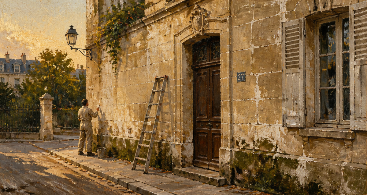Ravalement de façade tous les combien, façade ancienne fissures mousse