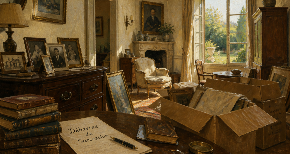 vider maison succession cartons salon