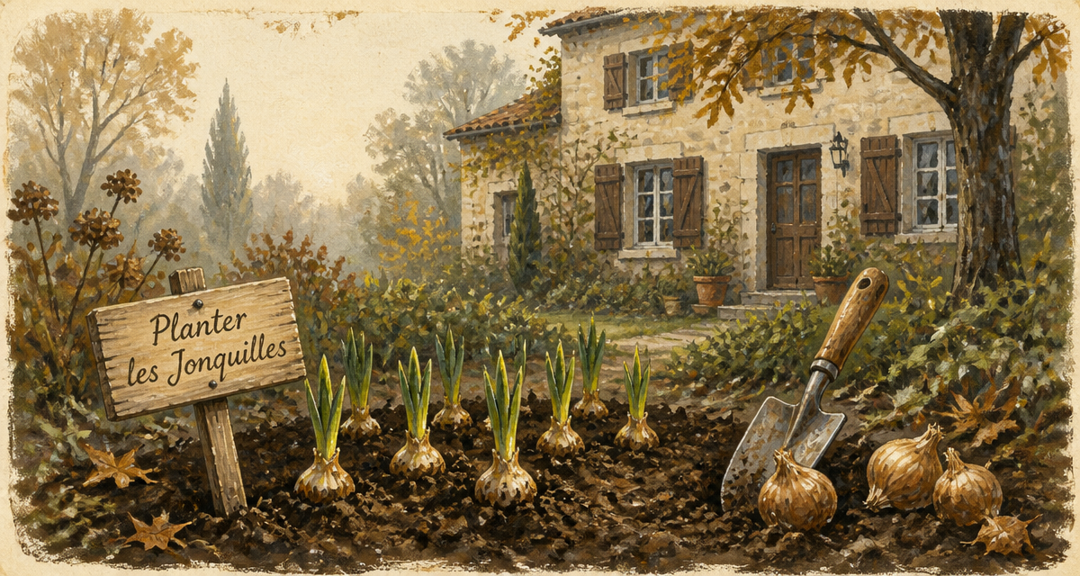 quand planter jonquilles bulbes jardin automne