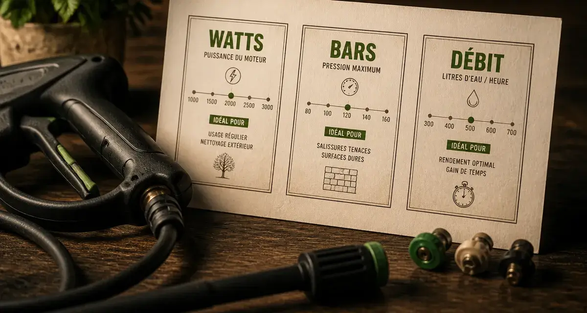 Quelle puissance pour un Karcher : watts, bars, débit, guide de choix