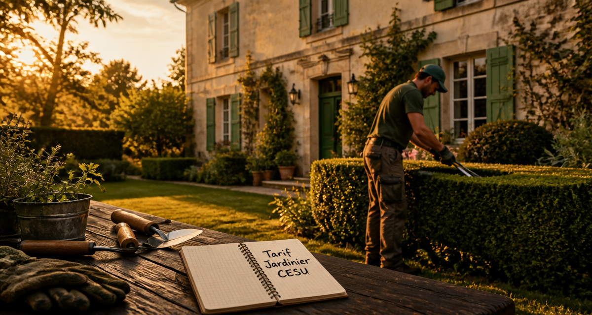 tarif jardinier cesu jardin privé