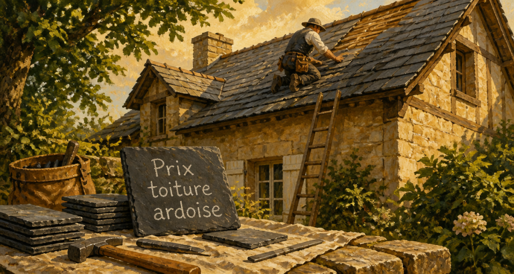 toit en ardoise prix au m2 sur maison ancienne