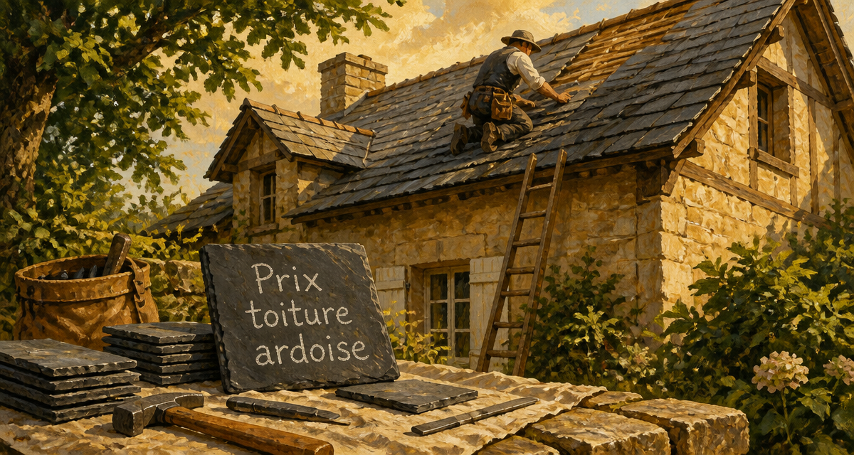 toit en ardoise prix au m2 sur maison ancienne