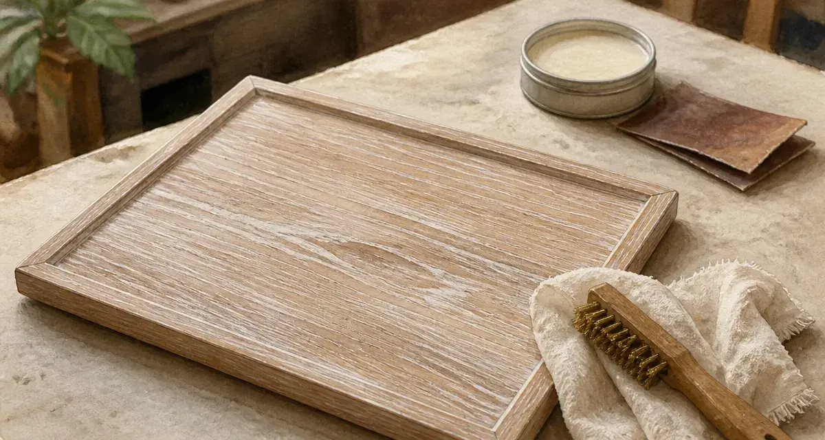Ceruser un bois : plateau cérusé, brossage et finitions nettes