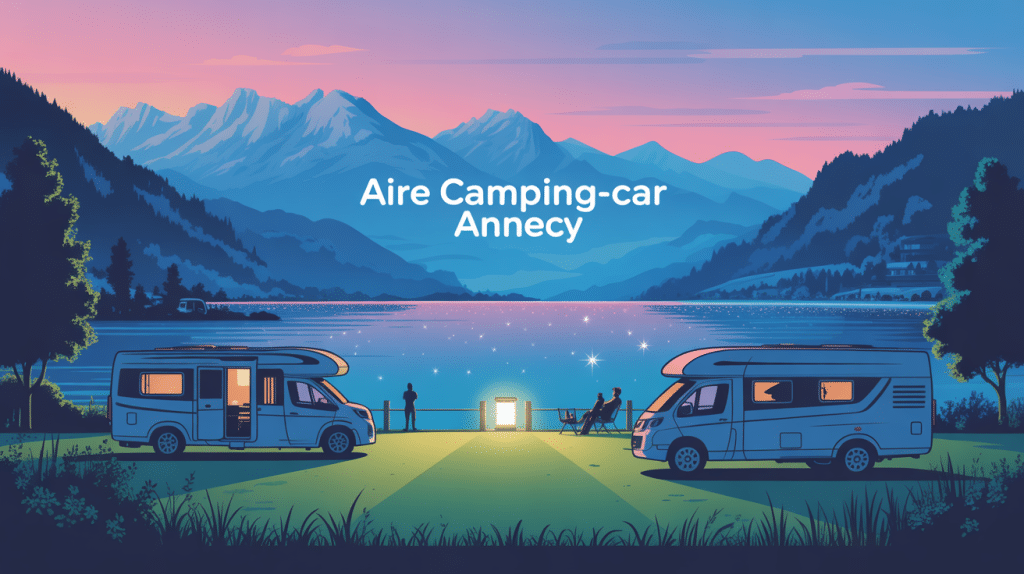 aire pour camping car annecy près du lac et montagnes