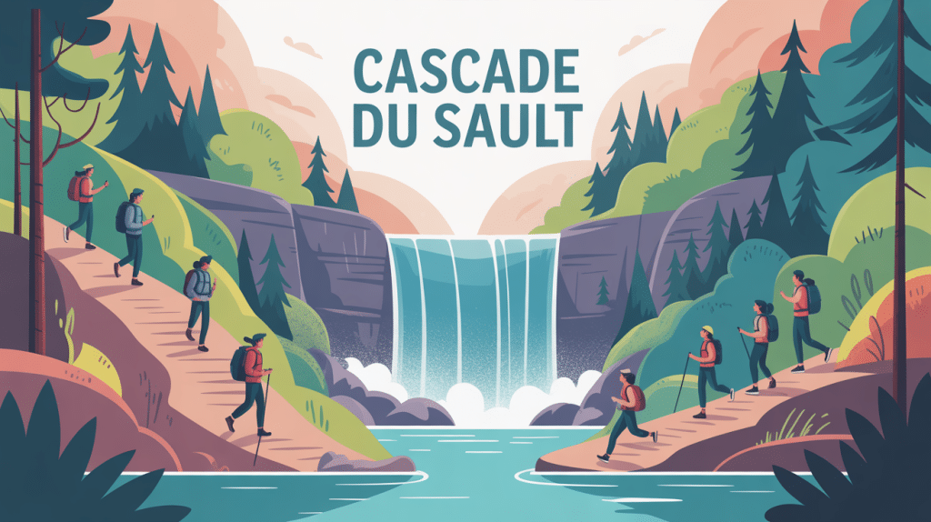 cascade du sault illustration sortie nature