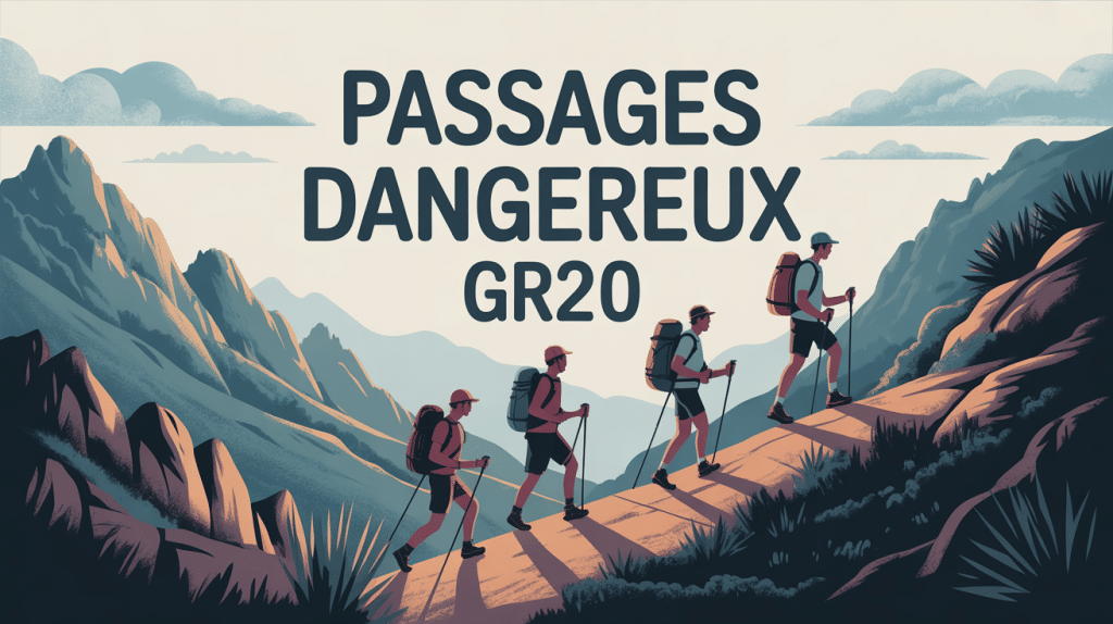 gr20 passage dangereux sur sentier escarpé