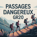 gr20 passage dangereux sur sentier escarpé