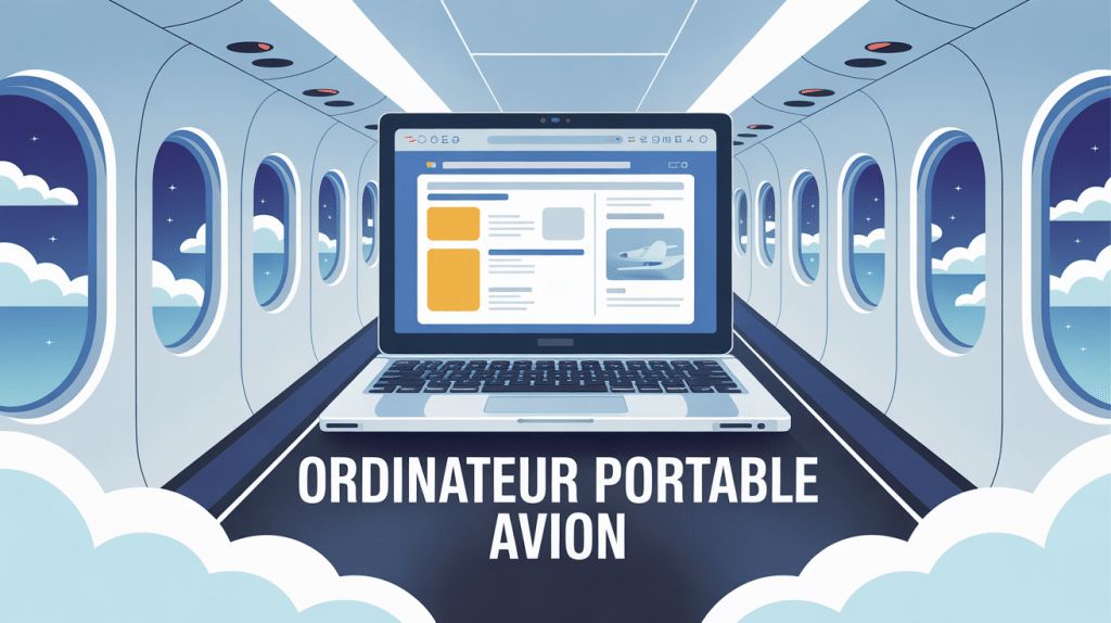 ordinateur avion dans cabine ambiance sécurisée