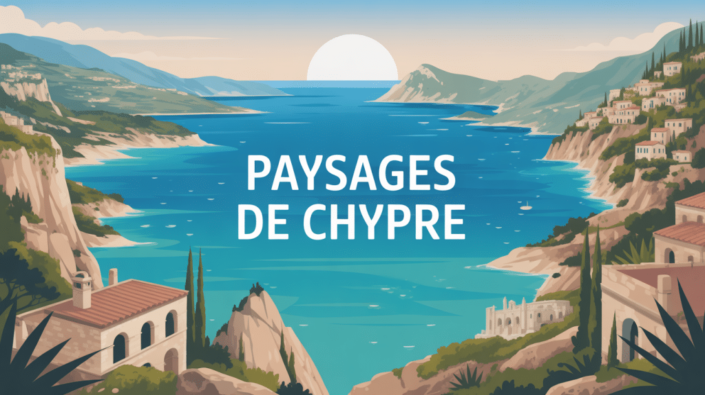 paysage chypre mer turquoise montagnes villages perchés