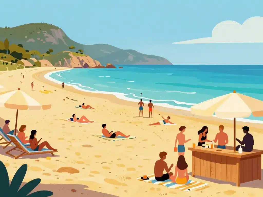 editorial plage de cala d'orzu paillotes et services