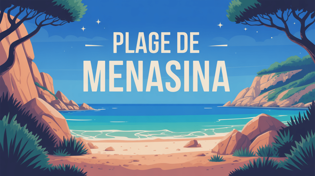 illustration crique plage de menasina corse sable turquoise