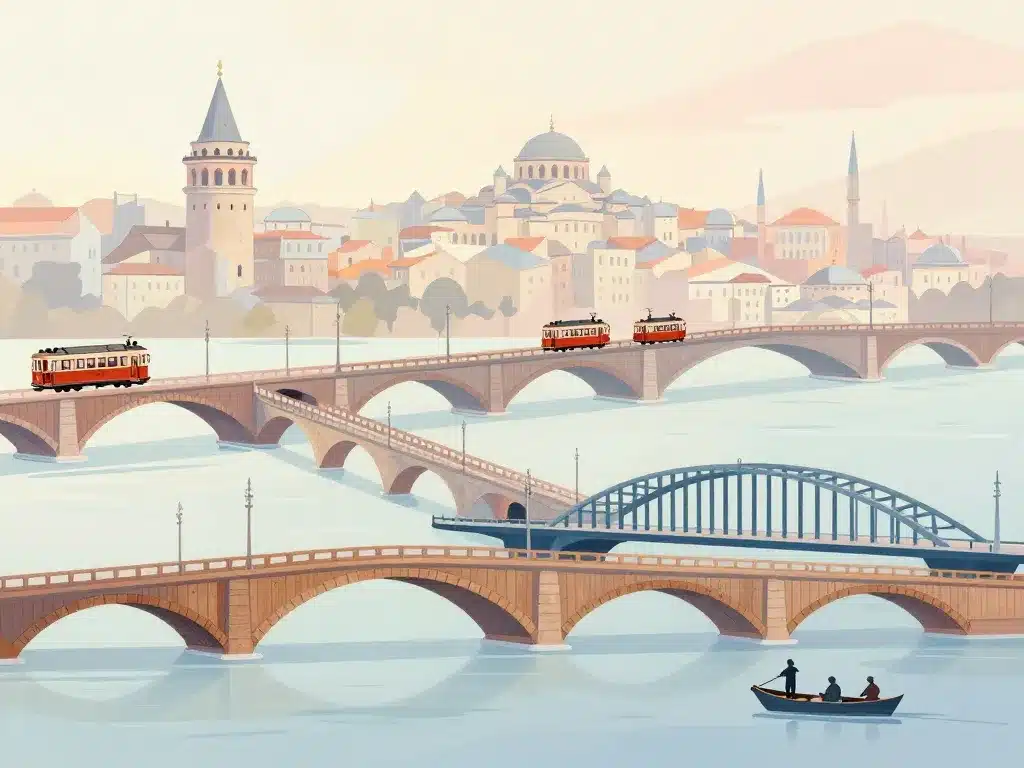 pont galata évolution historique illustration