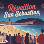réveillon san sebastian 2024 2025 illustration festive de la ville