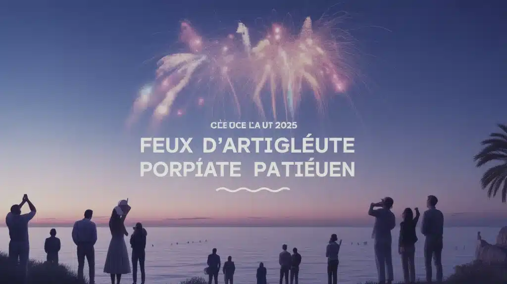 Feux d'artifice Côte d'Azur 2025, ciel nocturne magique