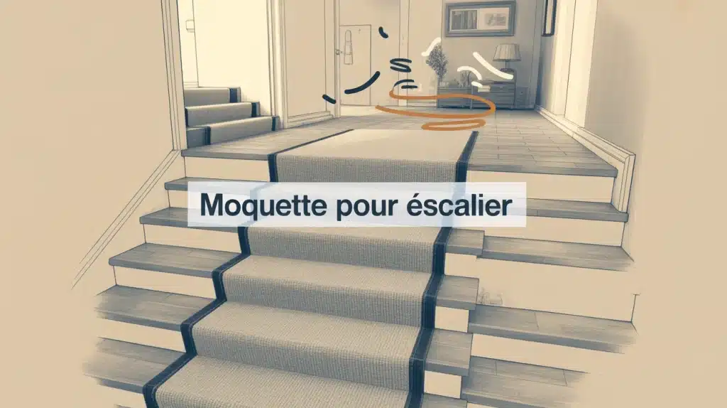 Moquette pour escalier sécurisée et silencieuse, durabilité