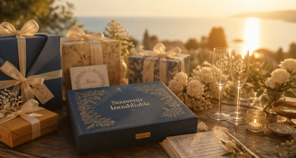 cadeau mariage inoubliable sur table