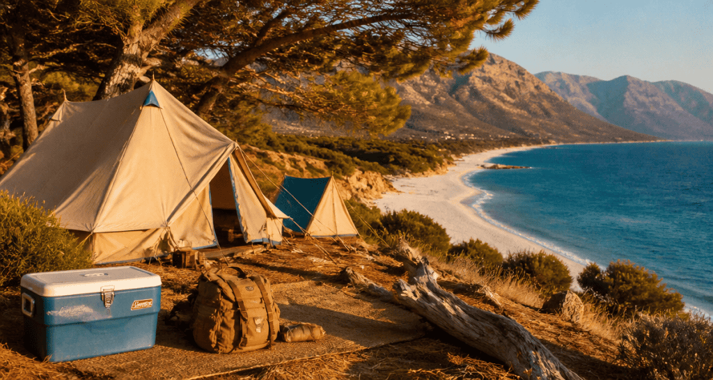 camping desert des agriates tentes plage saleccia