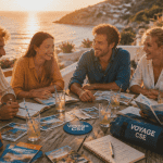 voyage cse collègues terrasse vue mer