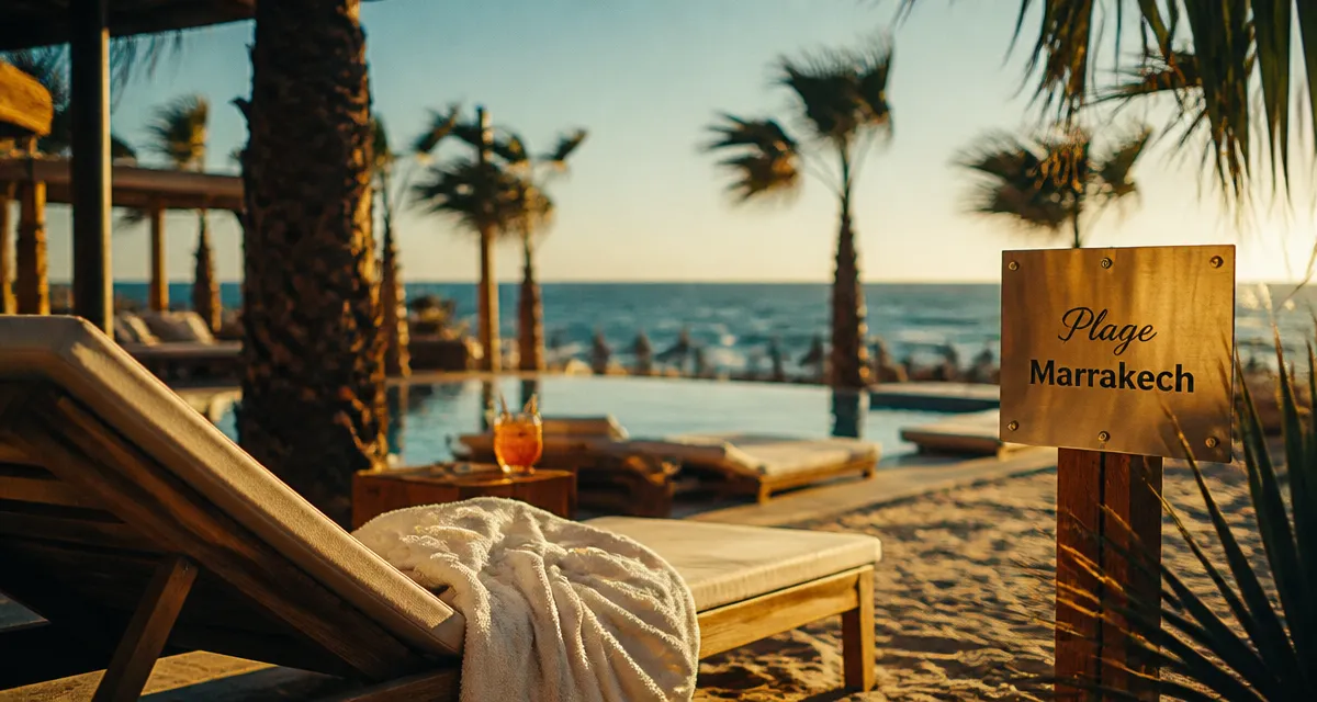 marrakech plage : transat au beach club, piscine et évasion vers l’océan