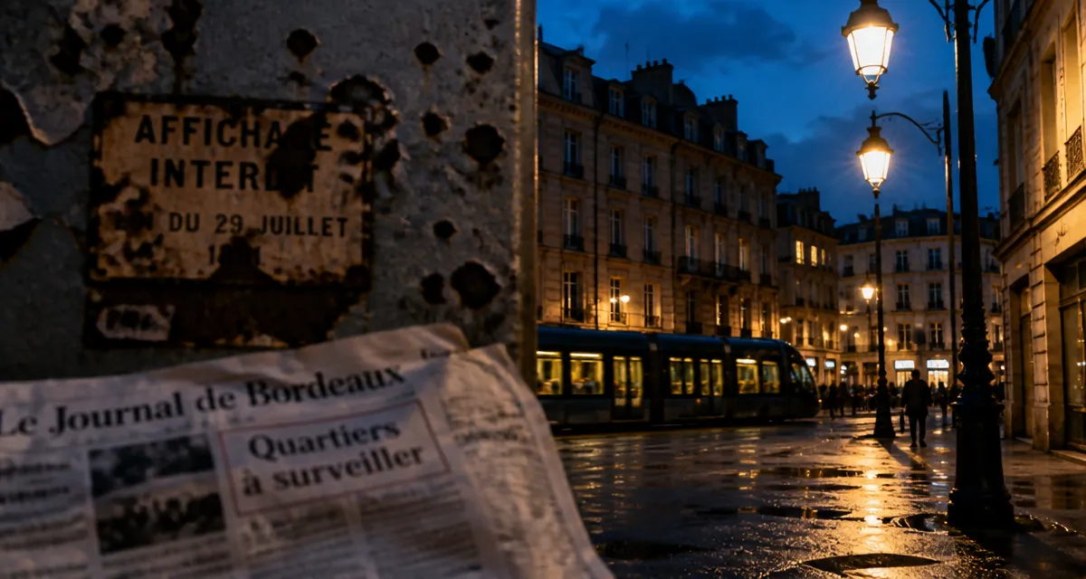 Quartiers de bordeaux à éviter : rue bordelaise au crépuscule