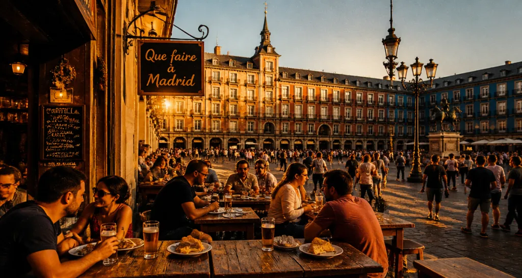 que faire a madrid terrasse tapas Plaza Mayor